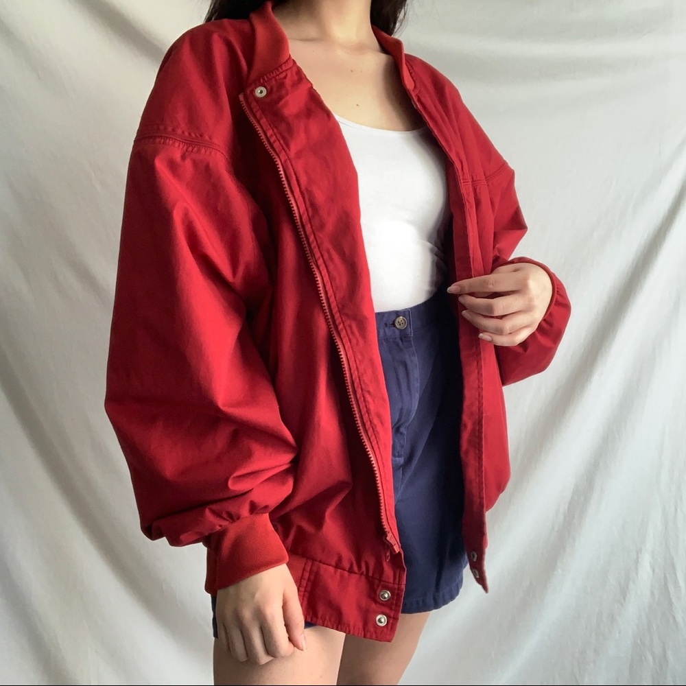 Vintage Red Windbreaker Jacket